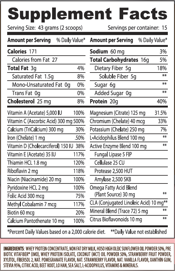 Nutritional Shake Canister (Strawberry)