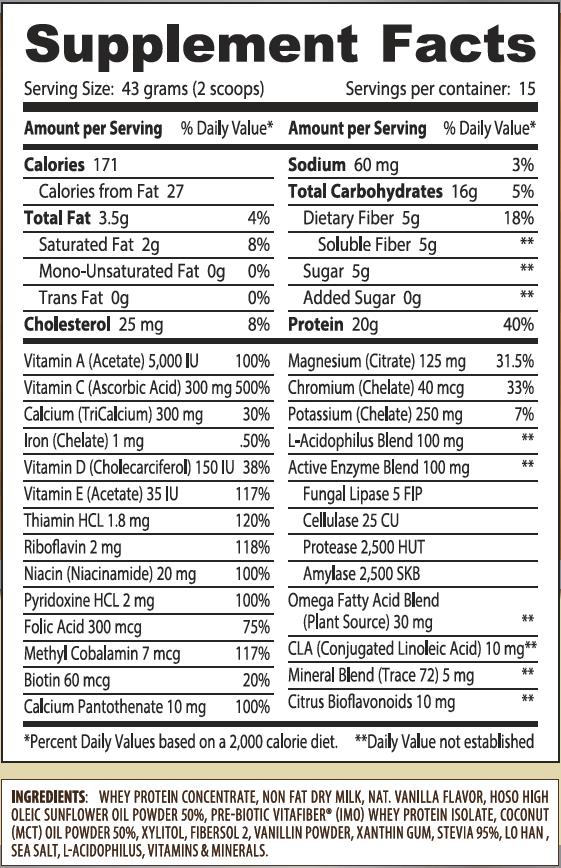 Nutritional Shake Canister (Vanilla)